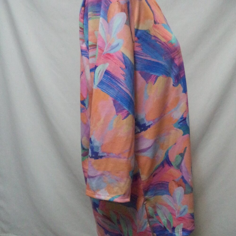 Soft Surroundings Felisa knit Floral tunic top blouse V-neck Size Sz Large Lg L - Picture 11 of 13